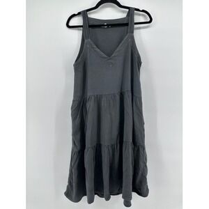 Splendid Napa Womens Dress XS Gray Navy Sleeveless Tiered Casual‎ Summer